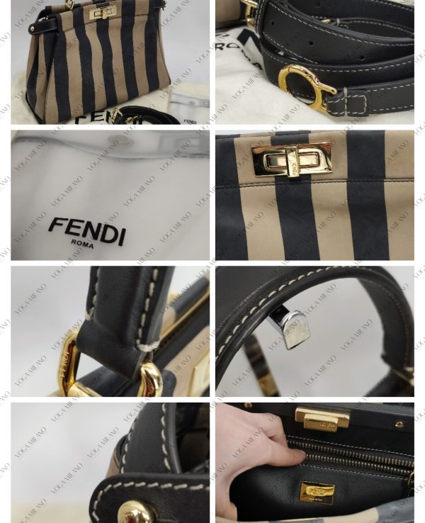 FENDI Peekaboo pequin Nabuck Medium - immagine 3