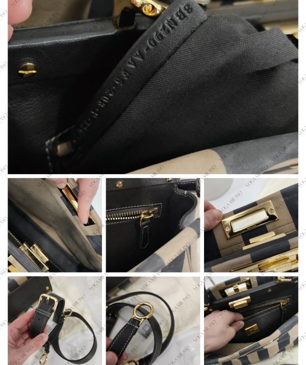 FENDI Peekaboo pequin Nabuck Medium - immagine 4