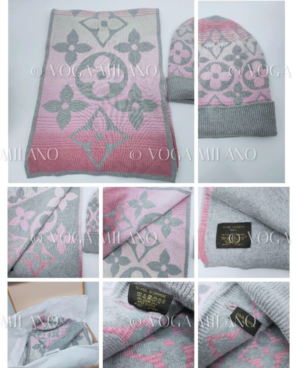 LOUIS VUITTON Sunset Ombre Gradient scarf+beanie set - immagine 2