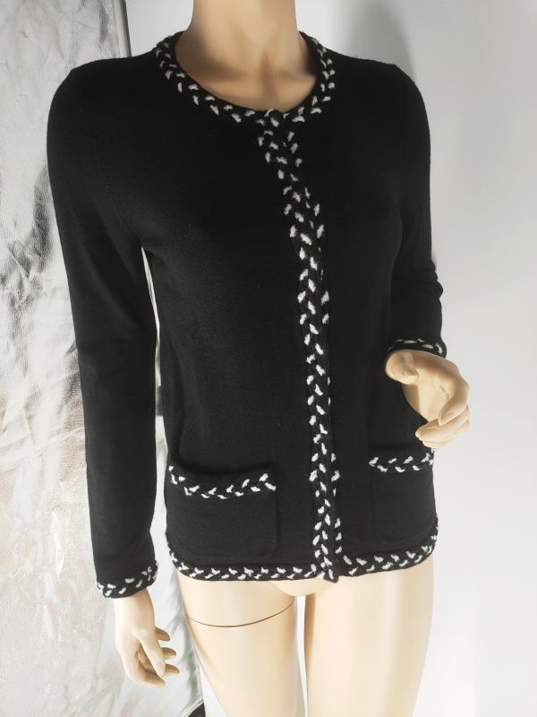 CHANEL Black & White Uniform wool knitewear - immagine 2