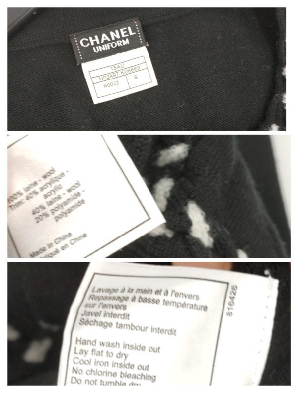 CHANEL Black & White Uniform wool knitewear - immagine 4