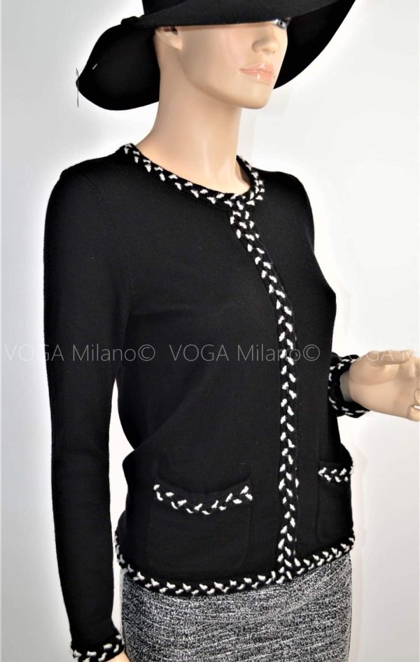 CHANEL Black & White Uniform wool knitewear