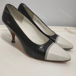 BRUNO MAGLI vintage black & white heels 40