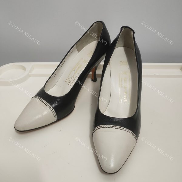 BRUNO MAGLI vintage black & white heels 40 - immagine 2