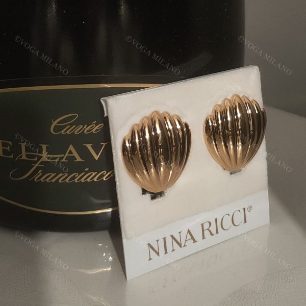 NINA RICCI rare shell earrings - immagine 2