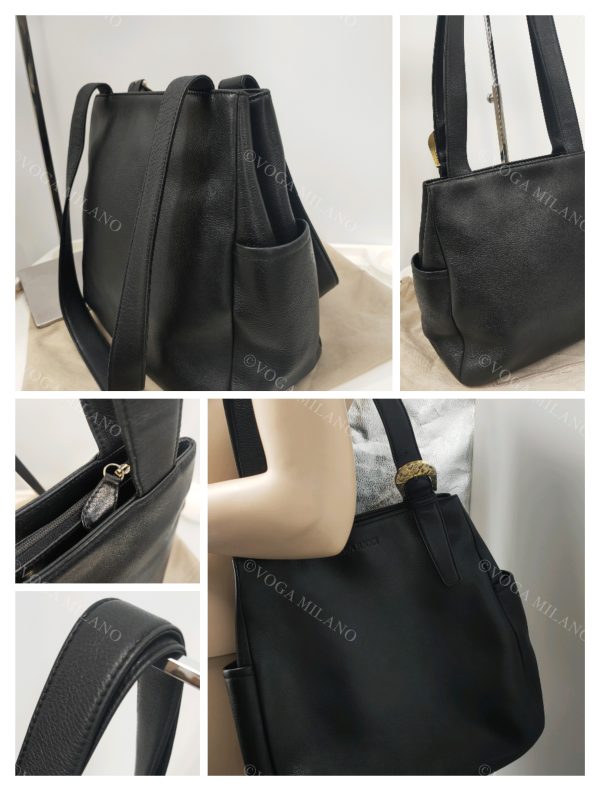 NINA RICCI leather shoulder bag - vintage - immagine 2