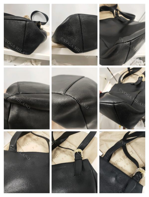 NINA RICCI leather shoulder bag - vintage - immagine 3