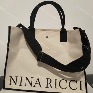NINA RICCI XL Logo two way tote