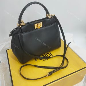 FENDI Peekaboo mini black leather