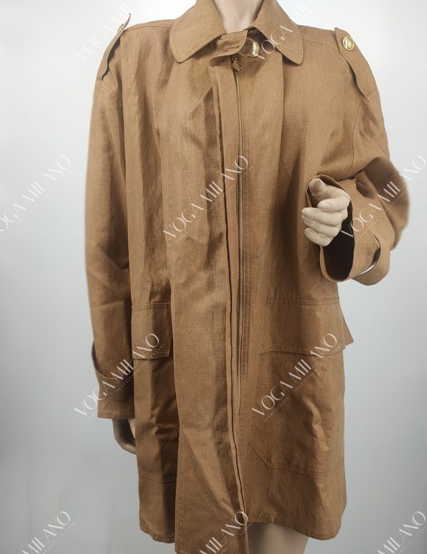 NINA RICCI rare linen zipped trench 38Fr - immagine 2