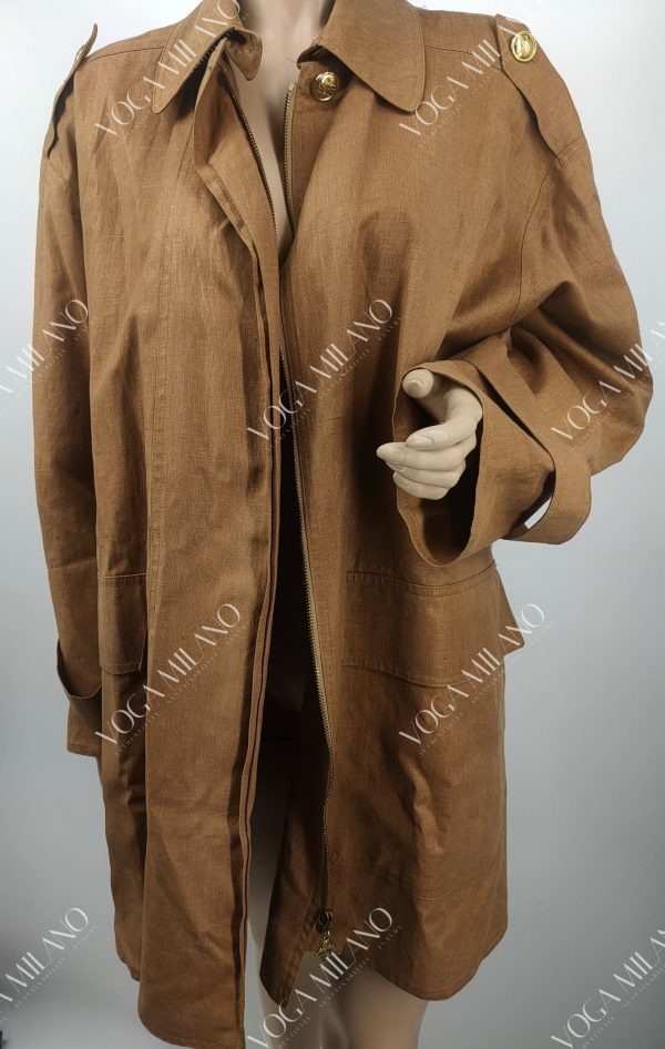 NINA RICCI rare linen zipped trench 38Fr