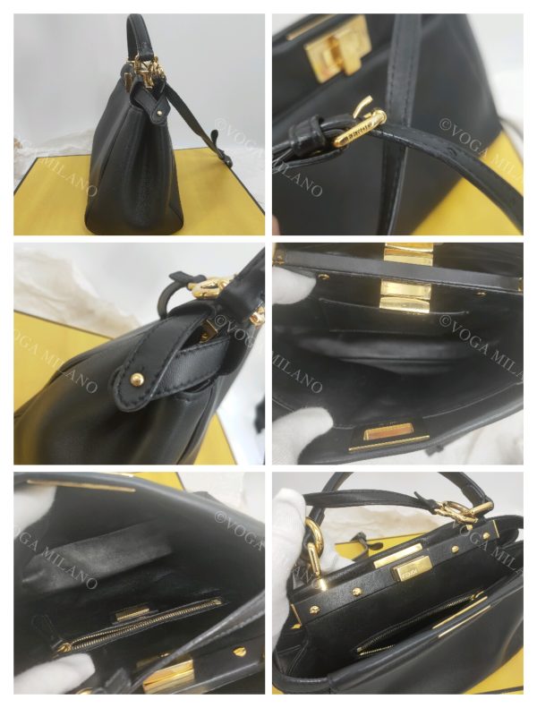 FENDI Peekaboo mini black leather - immagine 2